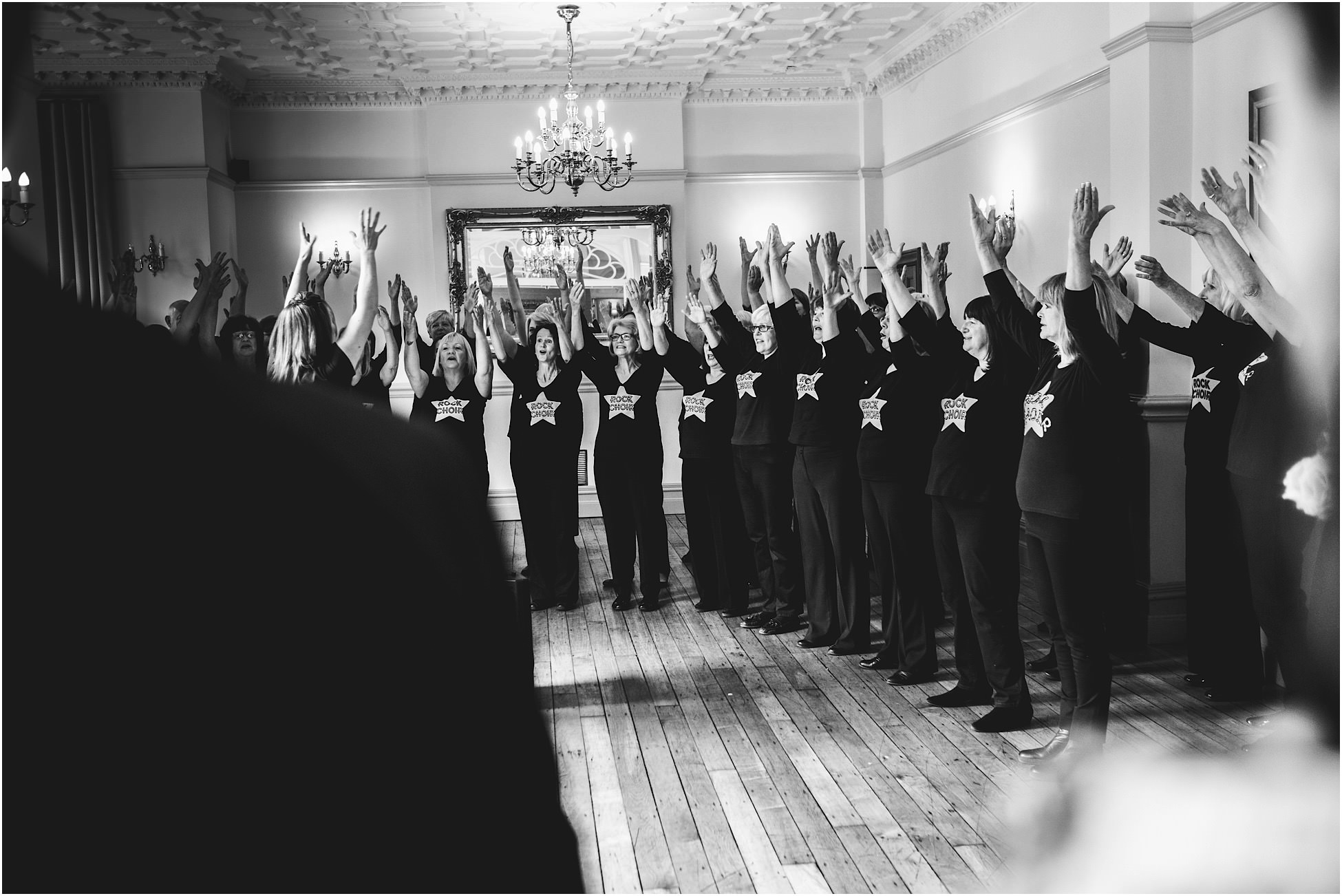 Rock Choir singing at a wedding reception